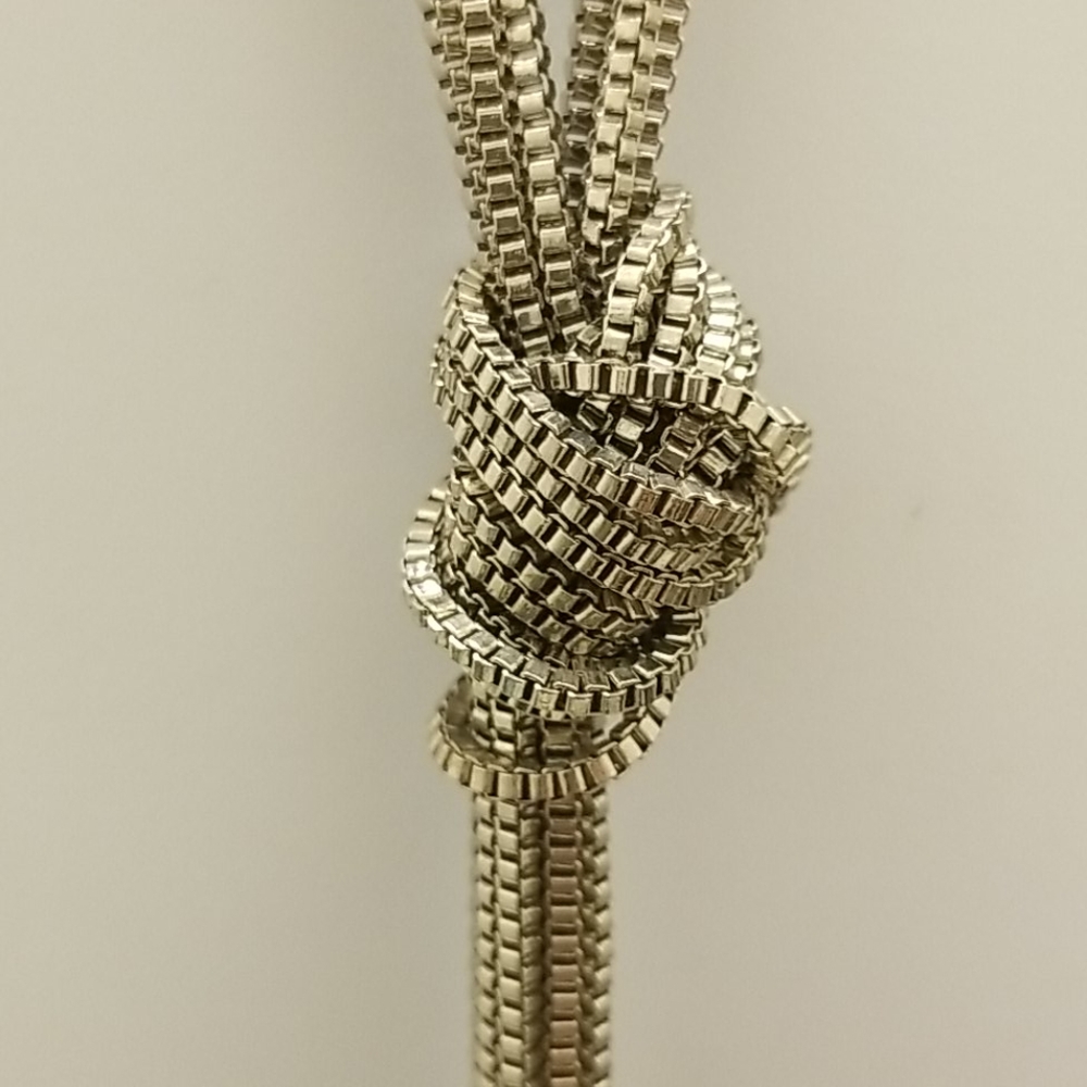 Macy's Knotted link 21" silver necklace